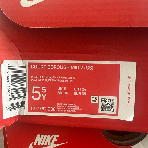 NIKE COURT BOROUGH MID 2 (GS) 5.5 - Picture 6 of 6